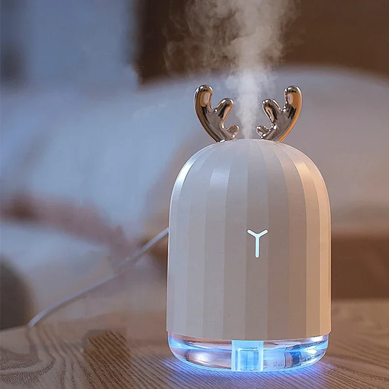 

220ML Ultrasonic Air Humidifier Car USB Fogger Mist Maker with LED Night Lamp Aroma Essential Oil Diffuser for Home Office