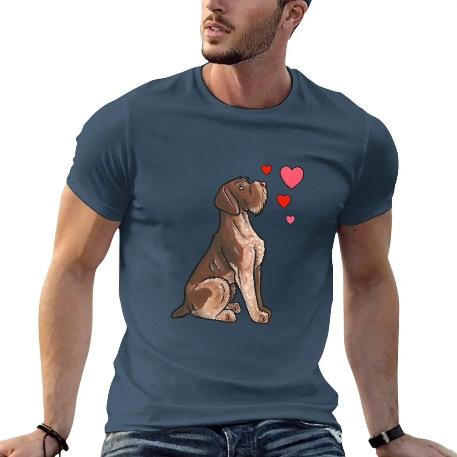 German Wirehaired Pointer love T-Shirt anime summer clothes kawaii clothes customs design your own T-shirts for men cotton
German Wirehaired Pointer love T-Shirt anime summer clothes kawaii clothes customs design your own T-shirts for men cotton