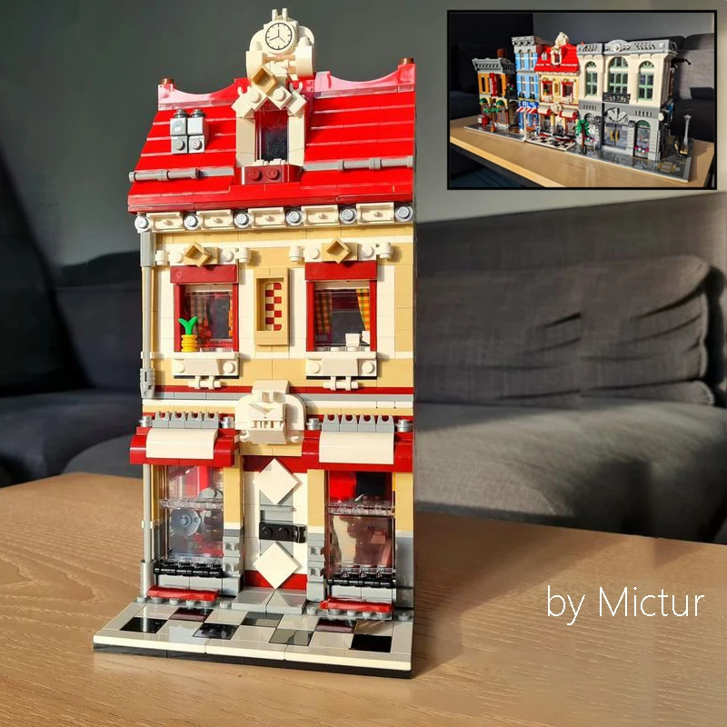 

Customed MOC Street View Christmas Series Santa's Secret Tetreat - Modular Buildings Blocks Model MOD from 10220 DIY Bricks Toys