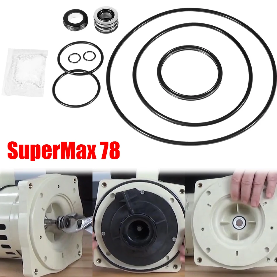 

TM Pool Pump Gasket Seal O-Ring Rebuild Kit for SuperFlo SuperMax Kit 78, Replace The PS-200 Shaft Seal and O-Ring Kit