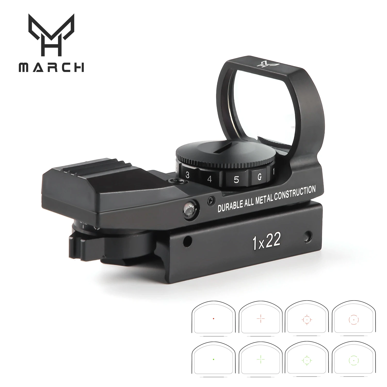 March1X22X33 4 Reticle Reflex Red Dot 11/20mm Rail Riflescope Hunting Optics Holographic Red Dot Sight Tactical Scope Collimator
March1X22X33 4 Reticle Reflex Red Dot 11/20mm Rail Riflescope Hunting Optics Holographic Red Dot Sight Tactical Scope Collimator