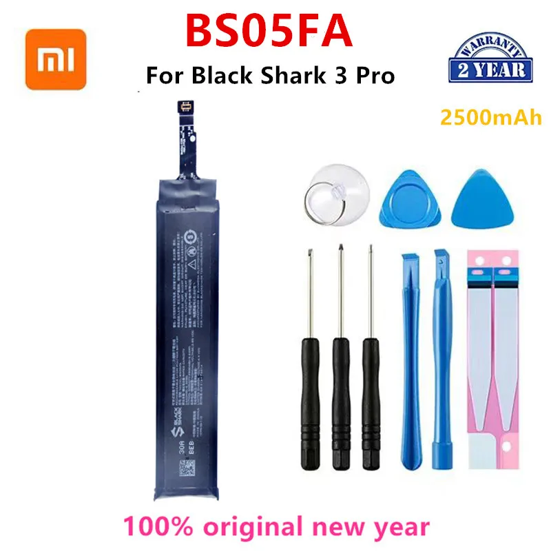 Xiao mi 100% Orginal BS05FA 2500mAh Battery For Xiaomi Black Shark 3 Pro Phone Replacement Batteries+Tools
Xiao mi 100% Orginal BS05FA 2500mAh Battery For Xiaomi Black Shark 3 Pro Phone Replacement Batteries+Tools