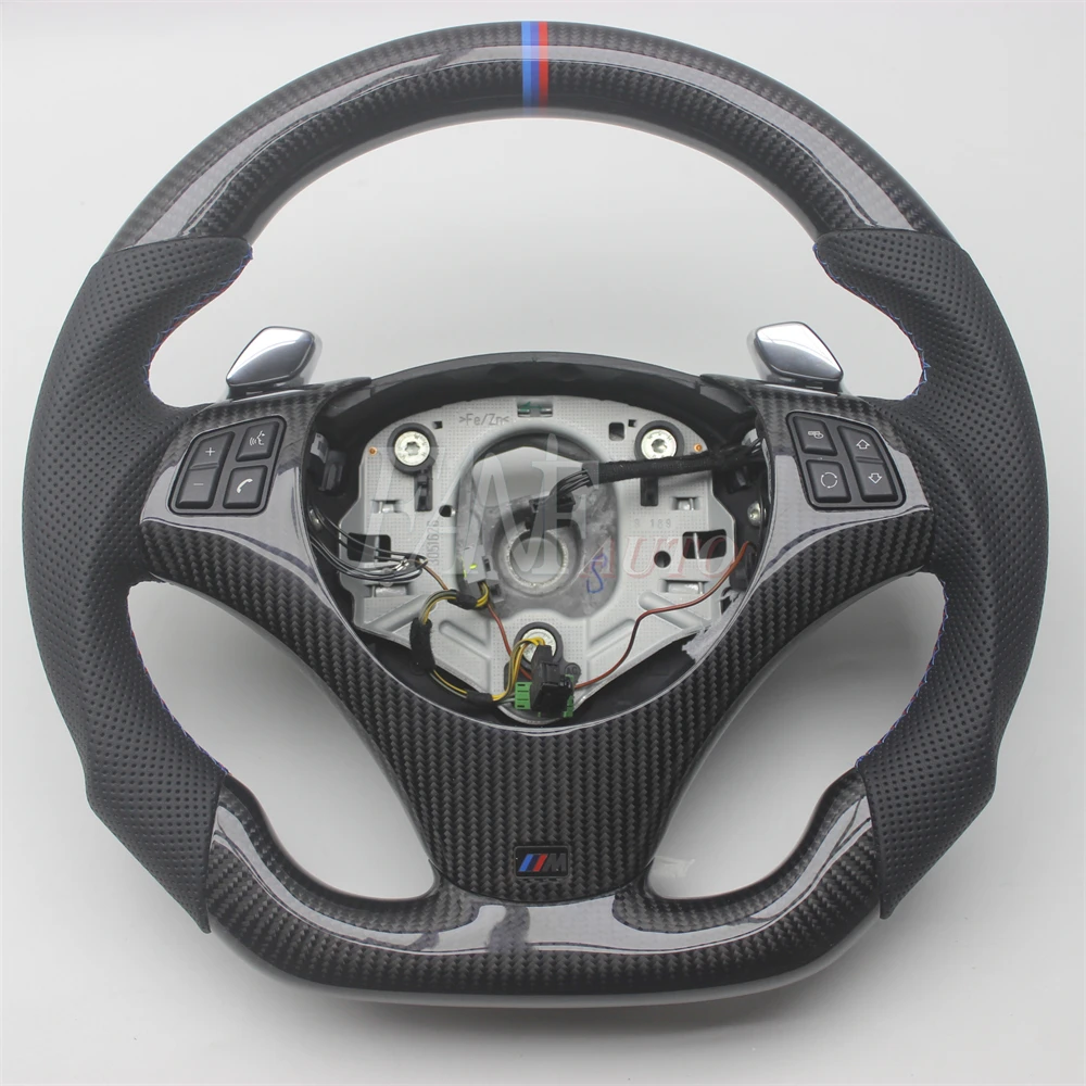 Replacement Real Carbon Fiber Steering Wheel with Leather for BMW E90 E91 E92 E93 3 Series 2004-2013
Replacement Real Carbon Fiber Steering Wheel with Leather for BMW E90 E91 E92 E93 3 Series 2004-2013