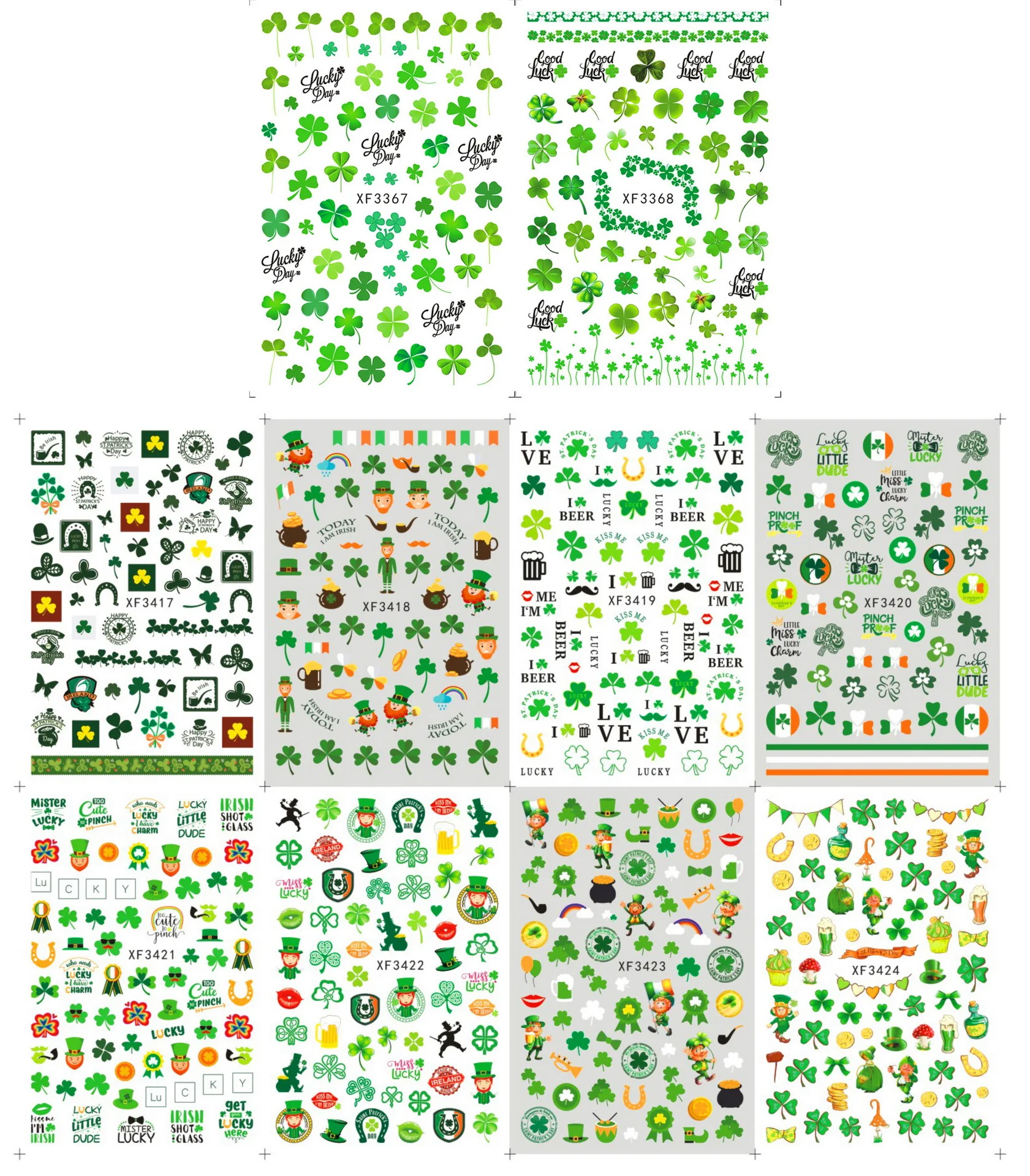 Lucky Charm Nail Decals