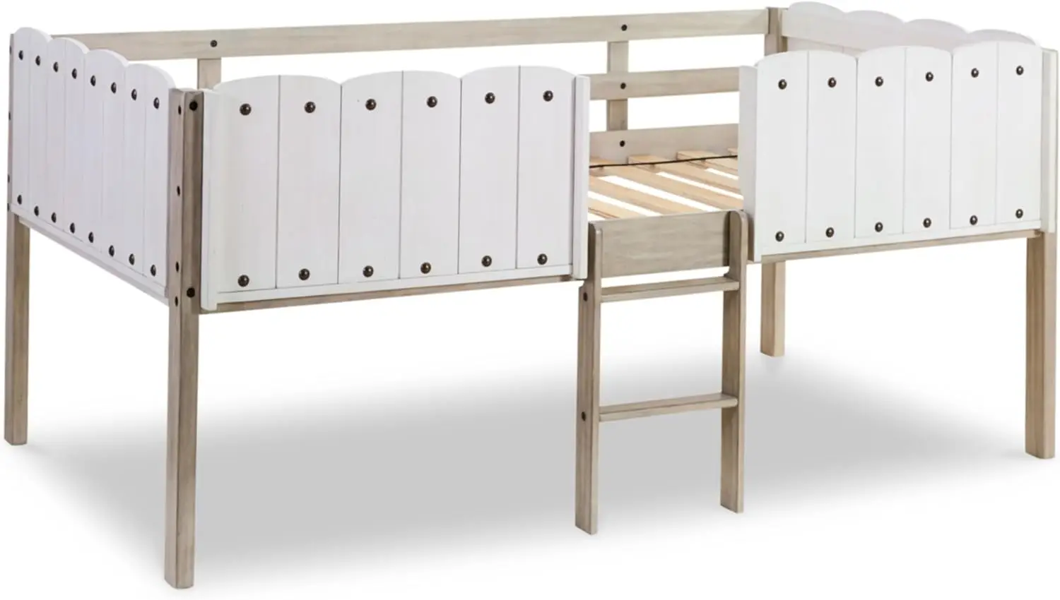 Signature Design by Ashley Wrenalyn Farmhouse Twin Loft Bed Frame with Ladder and Side Rails, White & Light Brown
Signature Design by Ashley Wrenalyn Farmhouse Twin Loft Bed Frame with Ladder and Side Rails, White & Light Brown