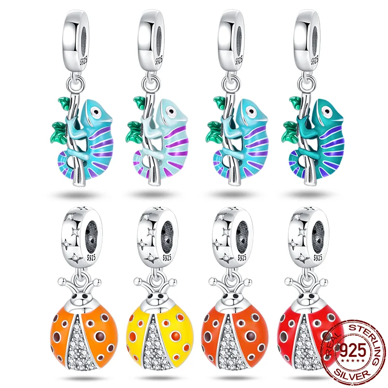 Fit Pandora 925 Original Bracelet 925 Sterling Silver Magic Color Ladybug Chameleon Charms Beads Fine Birthday Jewelry Gift DIY
Fit Pandora 925 Original Bracelet 925 Sterling Silver Magic Color Ladybug Chameleon Charms Beads Fine Birthday Jewelry Gift DIY