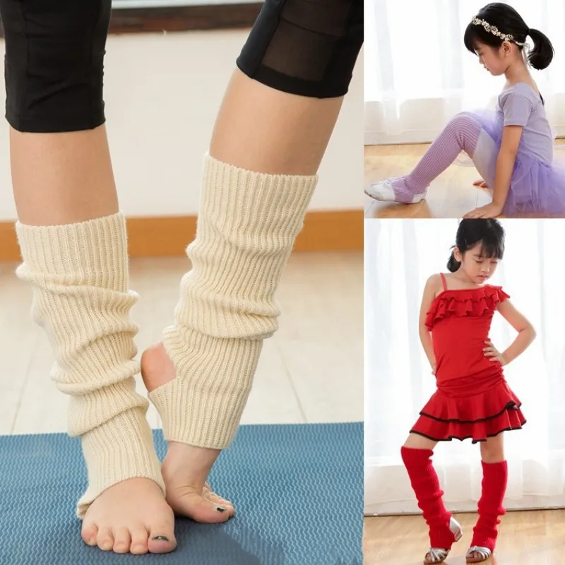 

Dance Socks Warmer Foot Cover Knitted Leg Warmers for Child Adult Latin Ballet Dance Sport Protective Soft Warm Socks With Hole