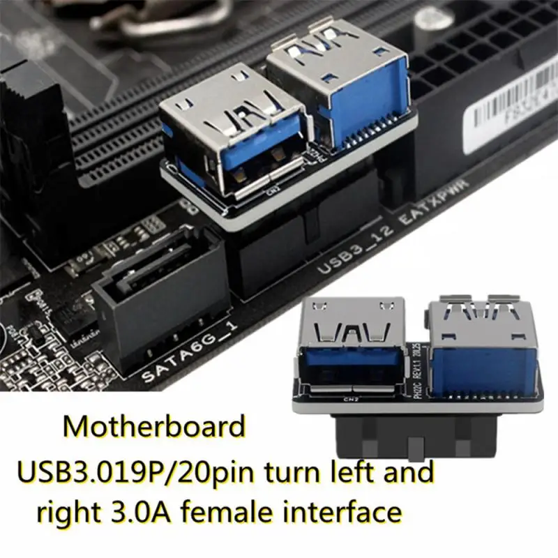 Женский конвертер, сильный USB 3.0, Женский конвертер USB 3,0, 19, 20 контактов на два порта USB типа A
Женский конвертер, сильный USB 3.0, Женский конвертер USB 3,0, 19, 20 контактов на два порта USB типа A
