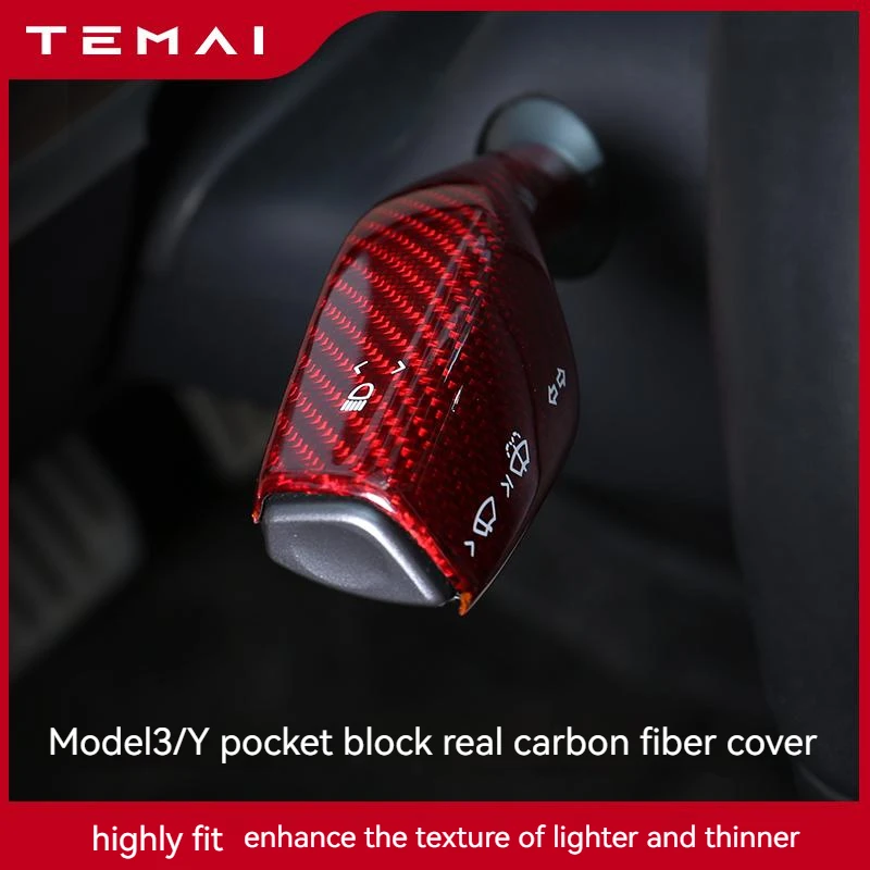 TEMAI suitable for Tesla Model3y steering wheel wiper gear lever genuine carbon fiber modified accessories
TEMAI suitable for Tesla Model3y steering wheel wiper gear lever genuine carbon fiber modified accessories