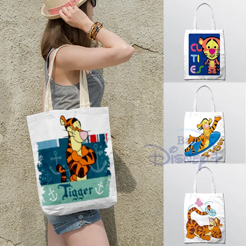 Disney Tiger Handbag Shoulder Bags Winnie Friends New Arrival Canvas School Grocery Beach Women Shopper Anime Eco Large Storage
Disney Tiger Handbag Shoulder Bags Winnie Friends New Arrival Canvas School Grocery Beach Women Shopper Anime Eco Large Storage