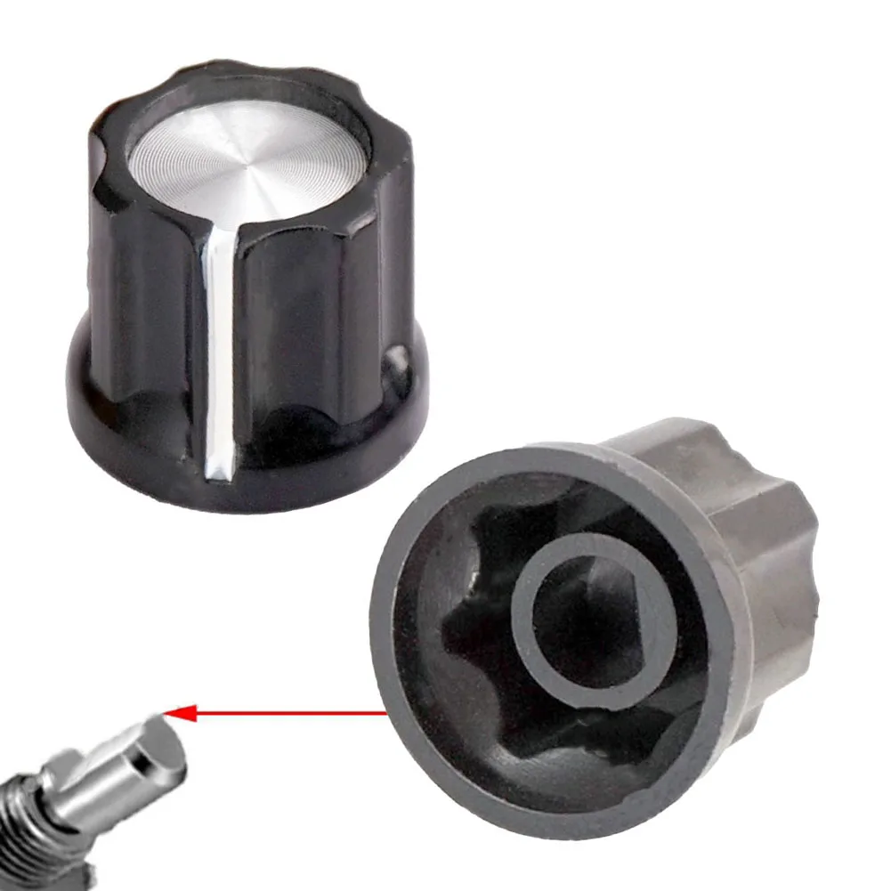 10pcs D Type 6mm Shaft Hole Volume Control Potentiometer Knob Musical Instruments Guitar Bass Accessories Control Knobs
10pcs D Type 6mm Shaft Hole Volume Control Potentiometer Knob Musical Instruments Guitar Bass Accessories Control Knobs