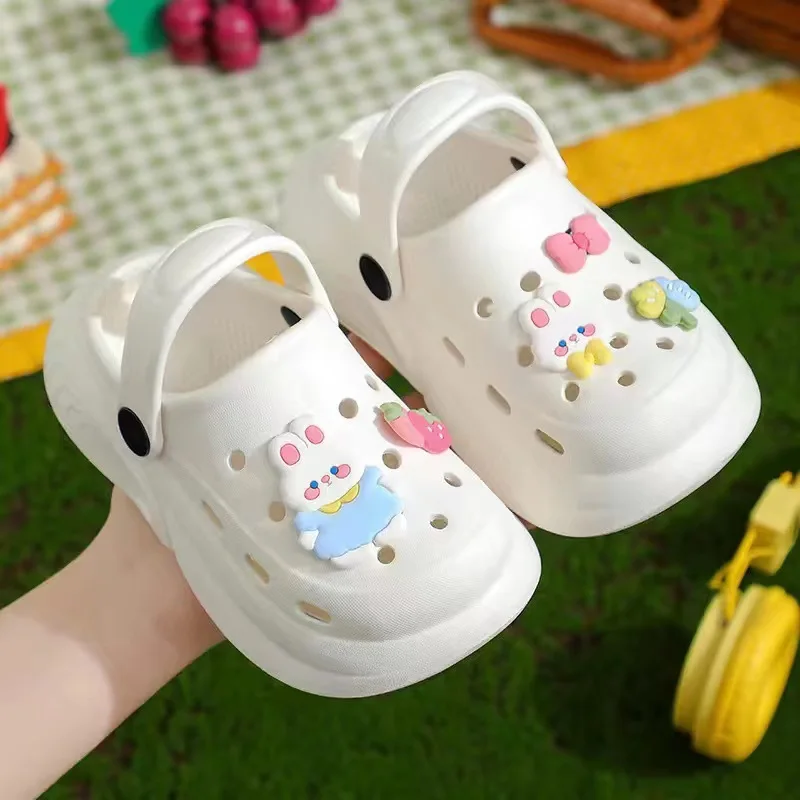 

pantuflas EVA Animal Children Shoes Anti Slip Cute Cartoon Rabbit Girls Slippers Fashion Round Toe Soft Sole Boys Sandal pantufa