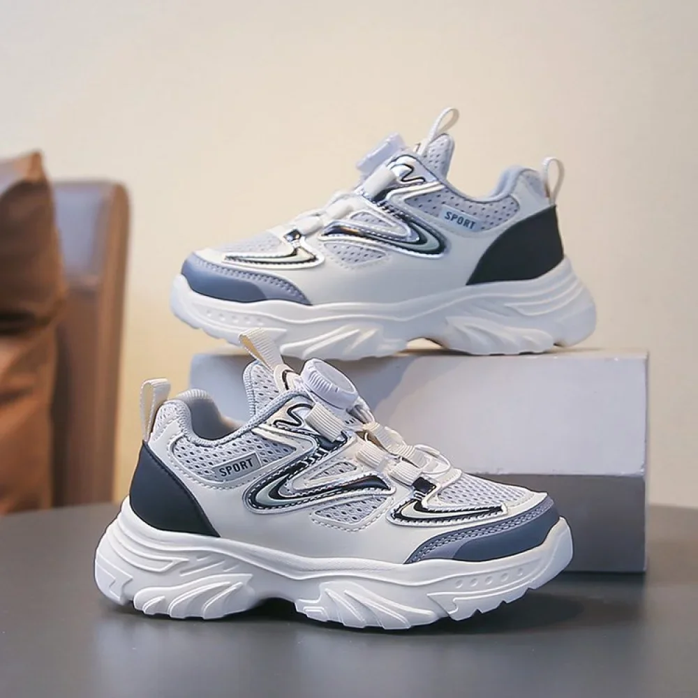 أحذية رياضية من الجلد الصناعي للأطفال موديل 2026، أحذية جري عصرية للمراهقين والأطفال، شبكية وقابلة للتنفس للأولاد والبنات أحذية رياضية من الجلد الصناعي للأطفال موديل 2026، أحذية جري عصرية للمراهقين والأطفال، شبكية وقابلة للتنفس للأولاد والبنات