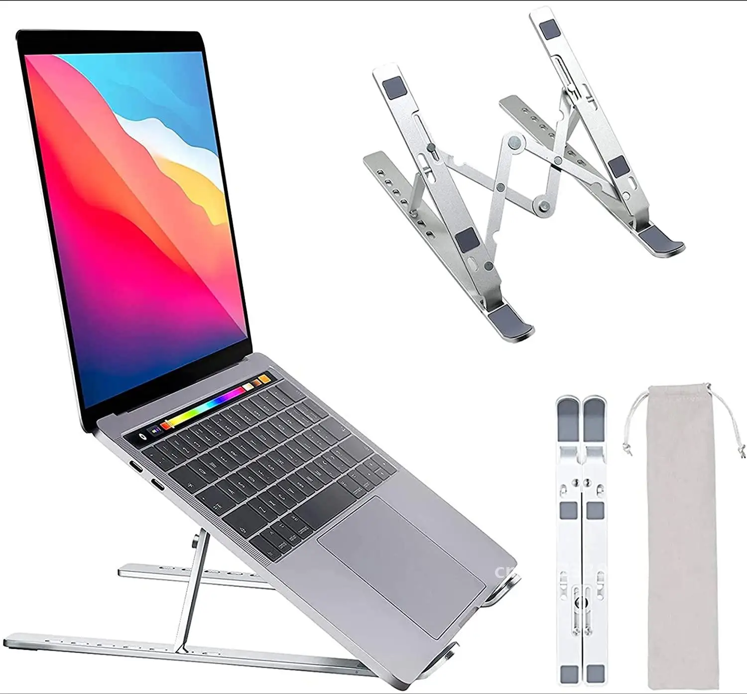 

Aluminium Portable Laptop Stand Foldable Bracket Macbook Pro Air Support Adjustable Notebook Holder Tablet Base For PC Computer