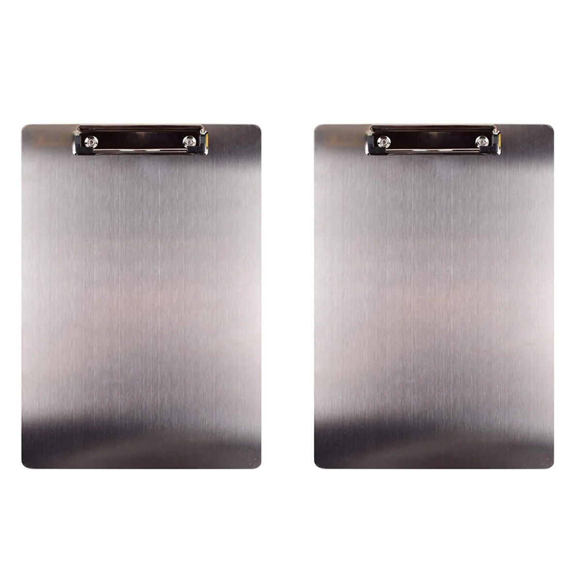 

2X Metal Clipboard Folder A4 Stainless Steel Clip Board Bill Storage Folder Writing File Board Menu Splint for Business