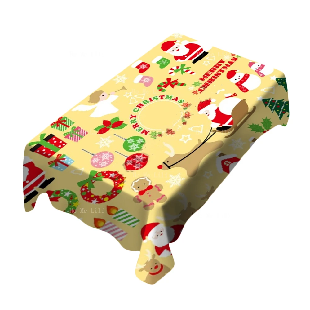 Northern Christmas Santa Claus Gifts wreath And Tree Xtmas Dog Sleigh Cute Cartoon Tablecloth By Ho Me Lili For Tabletop Decor
Northern Christmas Santa Claus Gifts wreath And Tree Xtmas Dog Sleigh Cute Cartoon Tablecloth By Ho Me Lili For Tabletop Decor