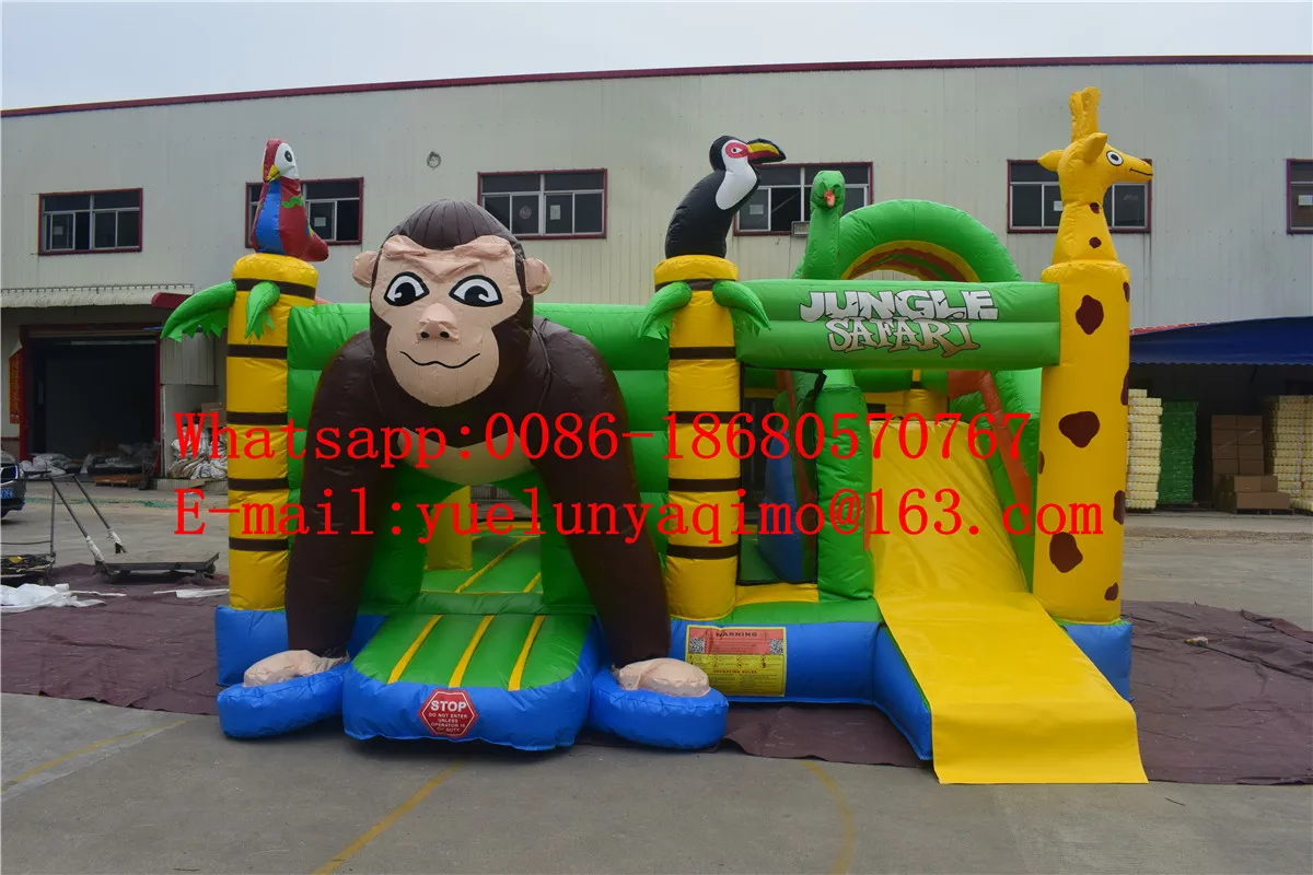 Commercial grade hot selling monkey theme bouncy castle trampoline slide combination YLY-067
Commercial grade hot selling monkey theme bouncy castle trampoline slide combination YLY-067