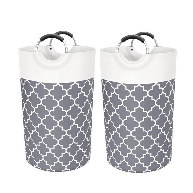 Laundry Basket Laundry Hamper Bag Washing Bin Clothes Bag Collapsible Tall With Handles Waterproof, 2PCS 82L (Gray)
Laundry Basket Laundry Hamper Bag Washing Bin Clothes Bag Collapsible Tall With Handles Waterproof, 2PCS 82L (Gray)