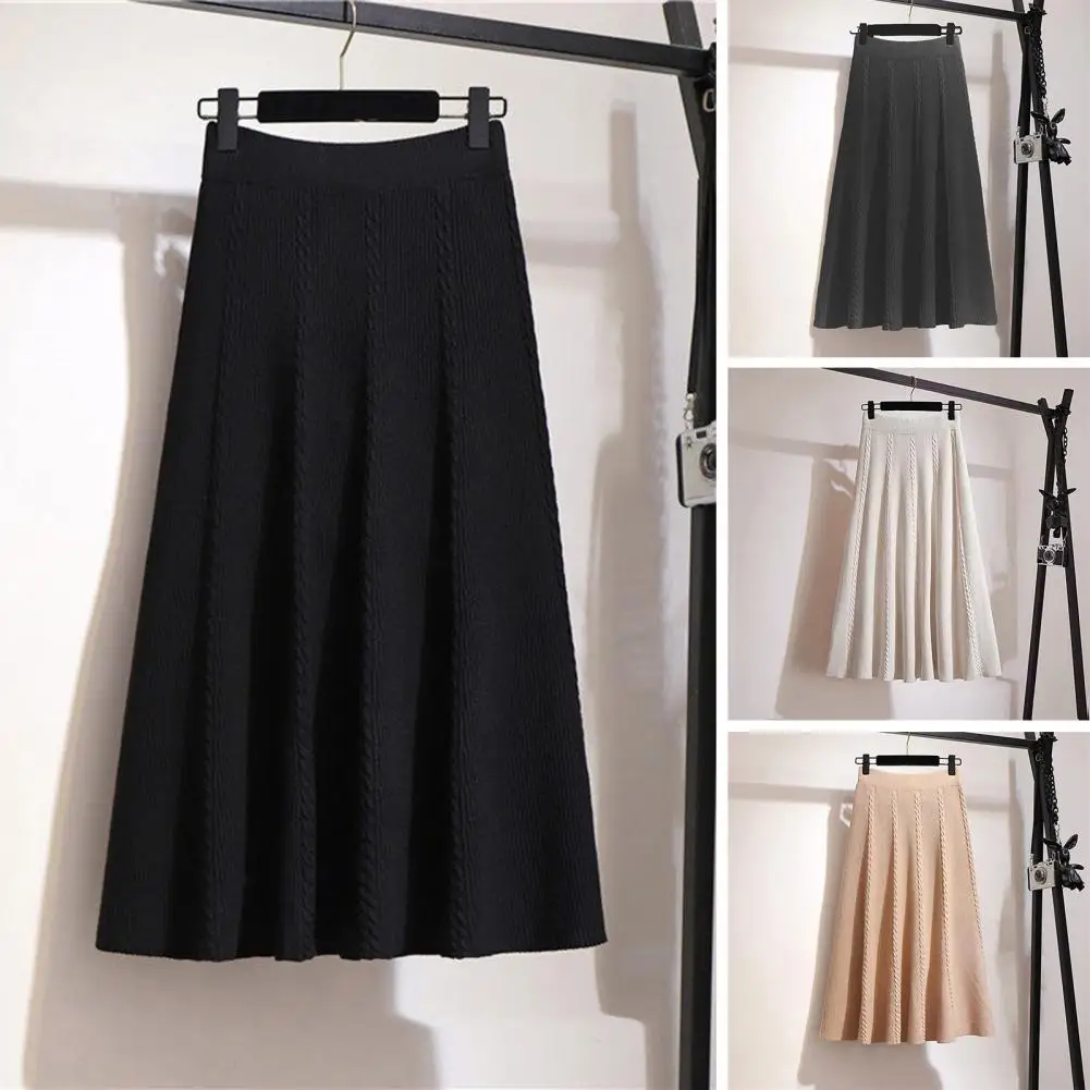 High Waist Skirt Cozy Knit A-line Midi Skirt for Women High Waist Elastic Waist Solid Color Warm Soft Fall Winter Commute Skirt
High Waist Skirt Cozy Knit A-line Midi Skirt for Women High Waist Elastic Waist Solid Color Warm Soft Fall Winter Commute Skirt