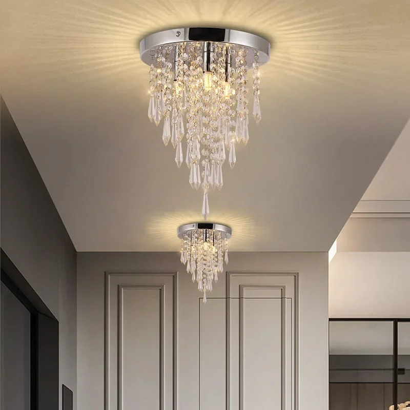 

Роскошная хрустальная люстра E27 в Европейском стиле, потолочный светильник с лампочками для гостиной, спальни, домашний декор