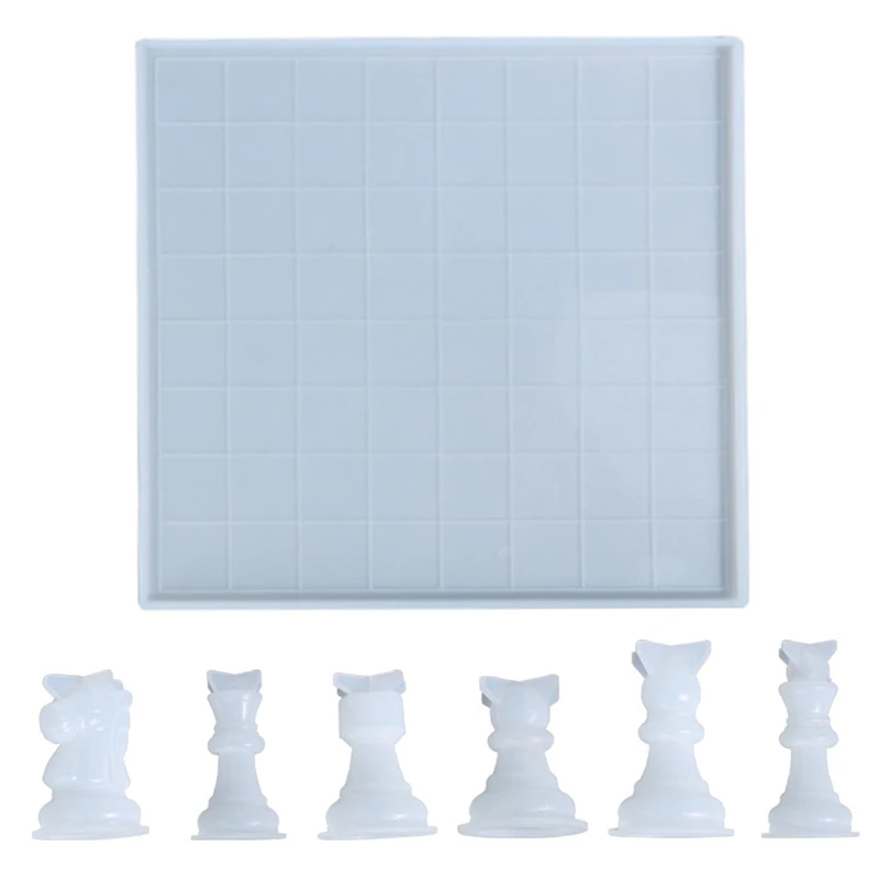 Chess Board Resin Mold Set, 1 Pcs Large Checker Board Epoxy Casting Mold With 6 Pcs 3D Chess Pieces Silicone Molds
Chess Board Resin Mold Set, 1 Pcs Large Checker Board Epoxy Casting Mold With 6 Pcs 3D Chess Pieces Silicone Molds
