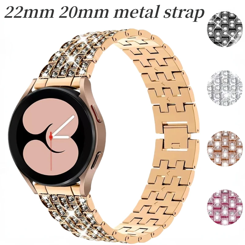 22mm 20mm Metal+Diamond strap For Samsung Galaxy watch 3/4/5/6 For Huawei Watch 4/3/GT3 Women Bracelet Band For Amazfit GTS4/GTR
22mm 20mm Metal+Diamond strap For Samsung Galaxy watch 3/4/5/6 For Huawei Watch 4/3/GT3 Women Bracelet Band For Amazfit GTS4/GTR