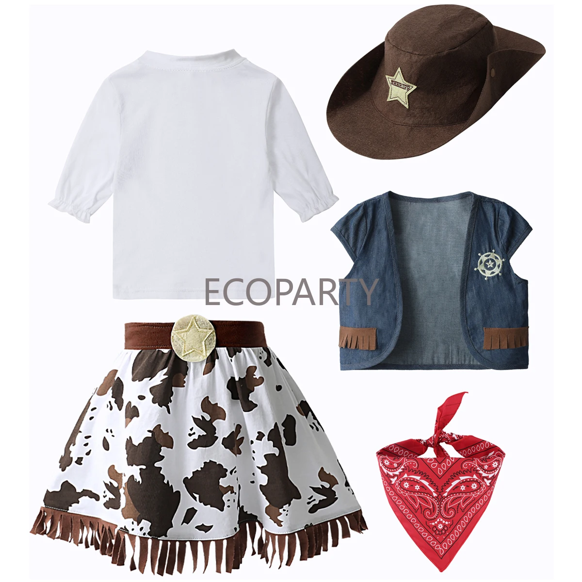 5PCS Baby Girls Western Cowgirl Costume Inafnt Halloween Cosplay Event Clothes Girl Carnival Outfit Cowboy Stage Performance
5PCS Baby Girls Western Cowgirl Costume Inafnt Halloween Cosplay Event Clothes Girl Carnival Outfit Cowboy Stage Performance