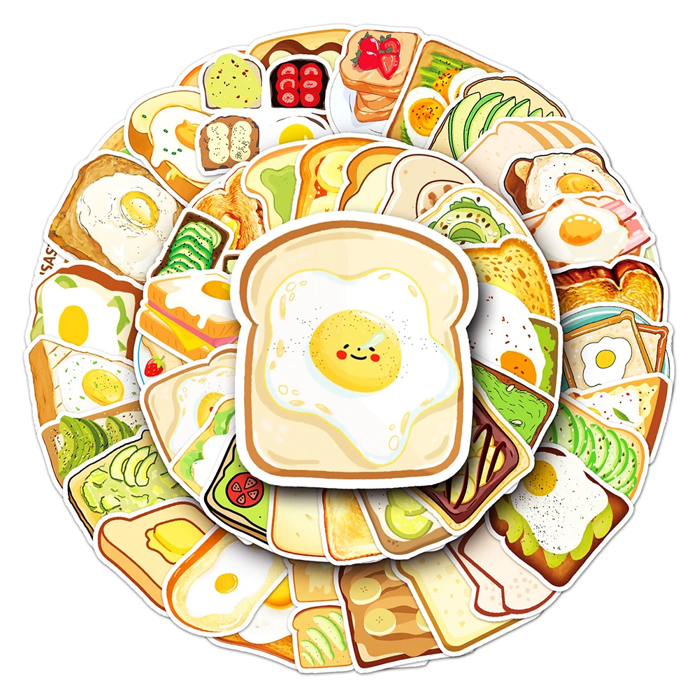 10/30/50PCS Funny Cartoon Toast Stickers Food Graffiti for Laptop Luggage Skateboard Travel Car Waterproof Decals for Kids Toys
10/30/50PCS Funny Cartoon Toast Stickers Food Graffiti for Laptop Luggage Skateboard Travel Car Waterproof Decals for Kids Toys