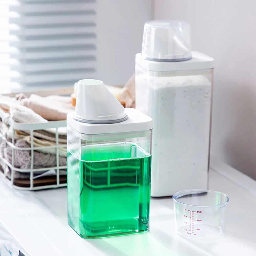 Laundry Detergent Dispenser Airtight Plastic Powder Storage Box Clear Washing Powder Liquid Container Storage Box With Lid
Laundry Detergent Dispenser Airtight Plastic Powder Storage Box Clear Washing Powder Liquid Container Storage Box With Lid