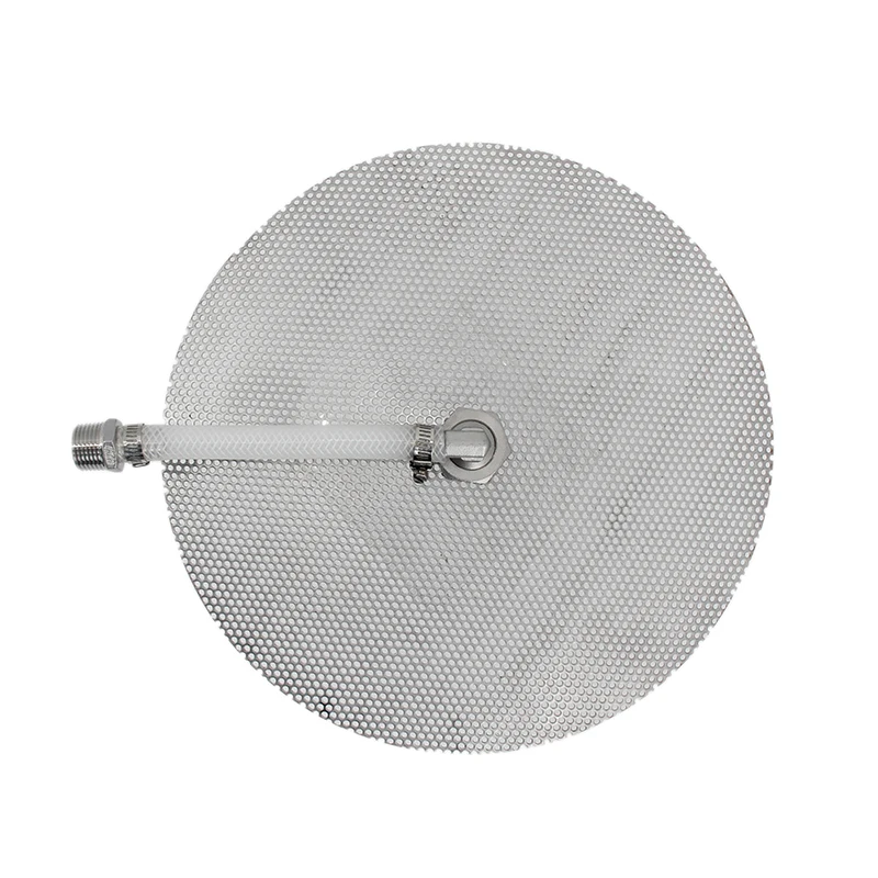 

Stainless Homebrew All Grain Mash Tun False Bottom and Silicone Tubing Adapter Kit 9"/10"/11"/12" Domed Food Grade High Temp