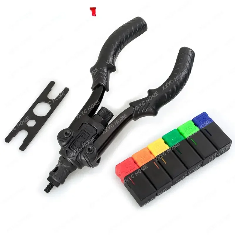 

Professional Rivet Setter Kit Hand Threaded Rivet Nut Tool with 6 Metric Mandrels M3 M4 M5 M6 M8 M10 HT2886