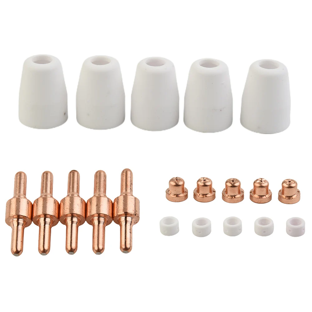 20Pcs CUT40/50 Plasma Cutter Electrode Tips Cup Nozzle Nickel Plated Consumables Kit For PT-31 Cutting
20Pcs CUT40/50 Plasma Cutter Electrode Tips Cup Nozzle Nickel Plated Consumables Kit For PT-31 Cutting