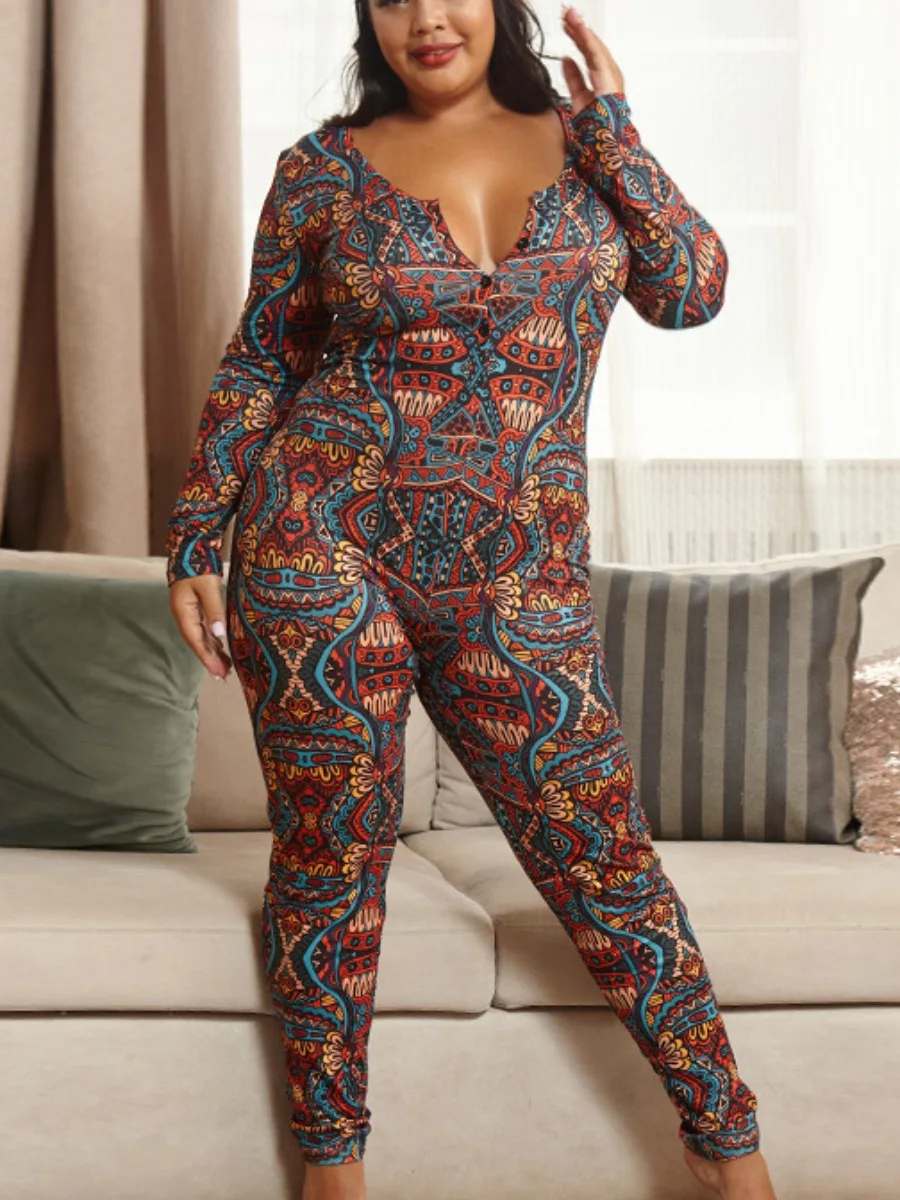 LW Plus Size Jumpsuit Pattern Print Skinny Jumpsuit Bodycon Jumpsuit For Women‘s Clothing Casual Brown Fitness Rompers Streetwea
LW Plus Size Jumpsuit Pattern Print Skinny Jumpsuit Bodycon Jumpsuit For Women‘s Clothing Casual Brown Fitness Rompers Streetwea