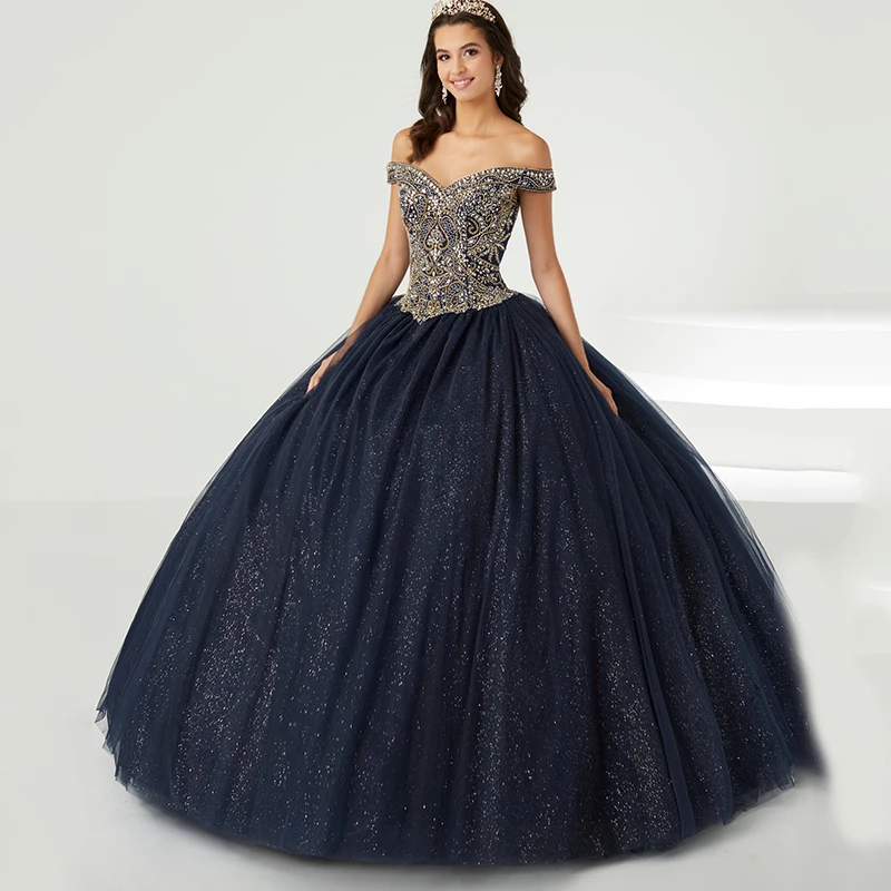 Off the Shoulder Crystal Quinceañeras Dresses Vestidos De 15 Años Quinceanera Birthday Beaded Black Ball Gown Evening فساتين
Off the Shoulder Crystal Quinceañeras Dresses Vestidos De 15 Años Quinceanera Birthday Beaded Black Ball Gown Evening فساتين