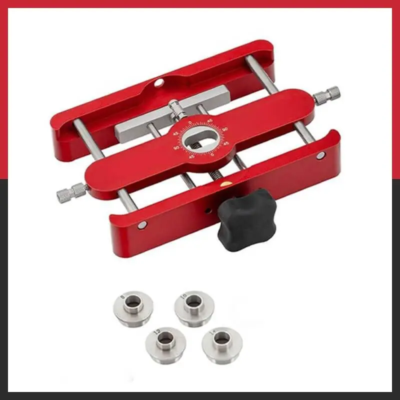 

All Metal Precision Mortising Jig Loose Tenon Joinery Jig 2 in 1 Punch Locator Doweling Jig Connector Fastener Woodworking Tools