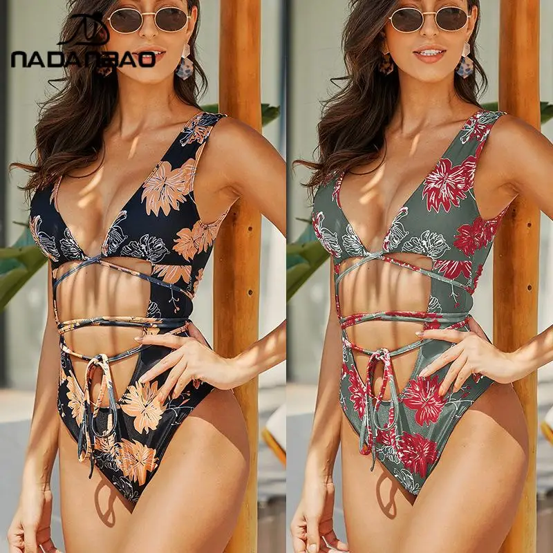 NADANBAO Floral Print Bandage Tie Swimming Wading One-Piece Swimsuit Sexy Backless Bikini 2022 Summer Vacation Women
NADANBAO Floral Print Bandage Tie Swimming Wading One-Piece Swimsuit Sexy Backless Bikini 2022 Summer Vacation Women