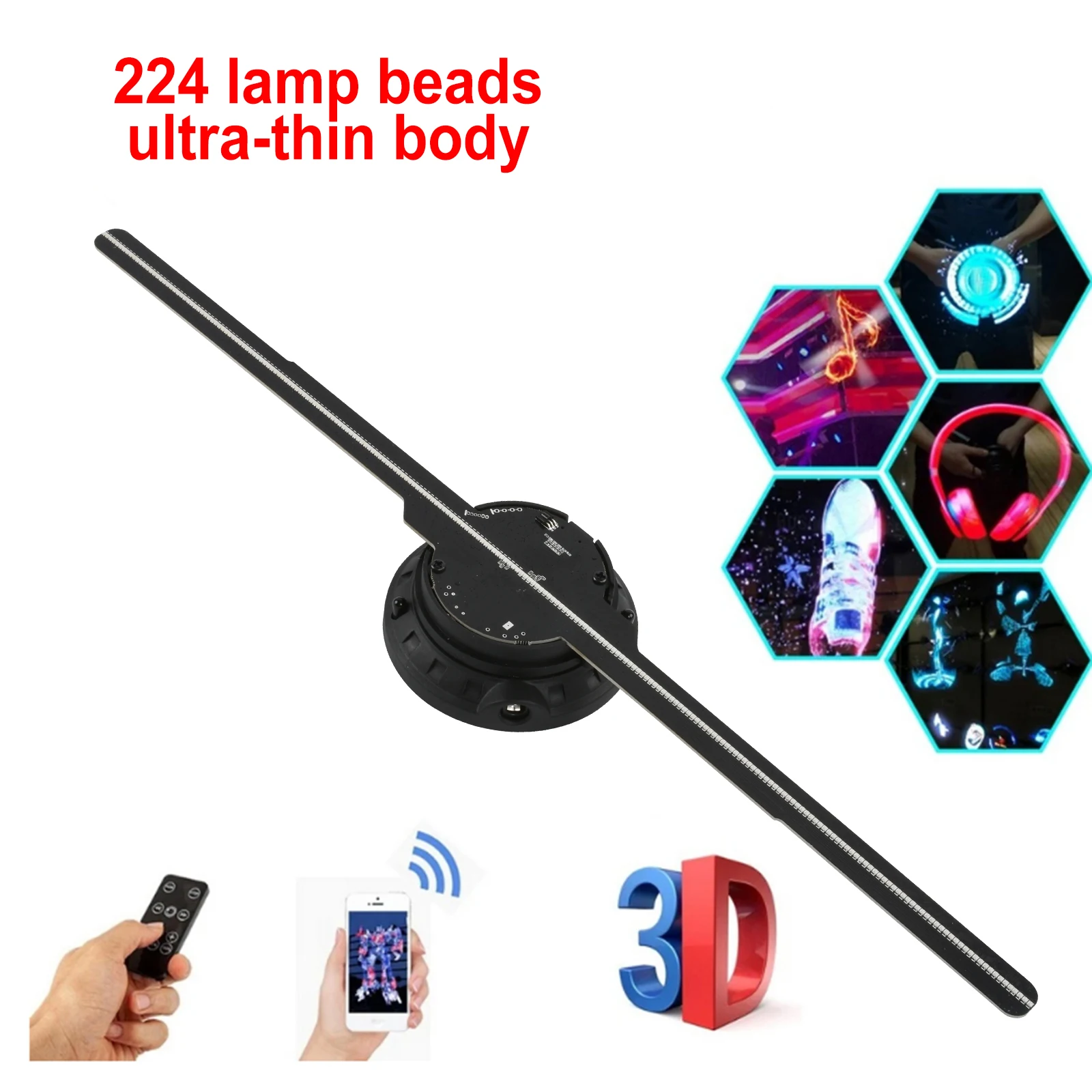 42cm 3D Hologram Projector Fan Advertising Display Wifi Led Sign Holographic Lamp Player Real-Time Images Video Remote Control
42cm 3D Hologram Projector Fan Advertising Display Wifi Led Sign Holographic Lamp Player Real-Time Images Video Remote Control