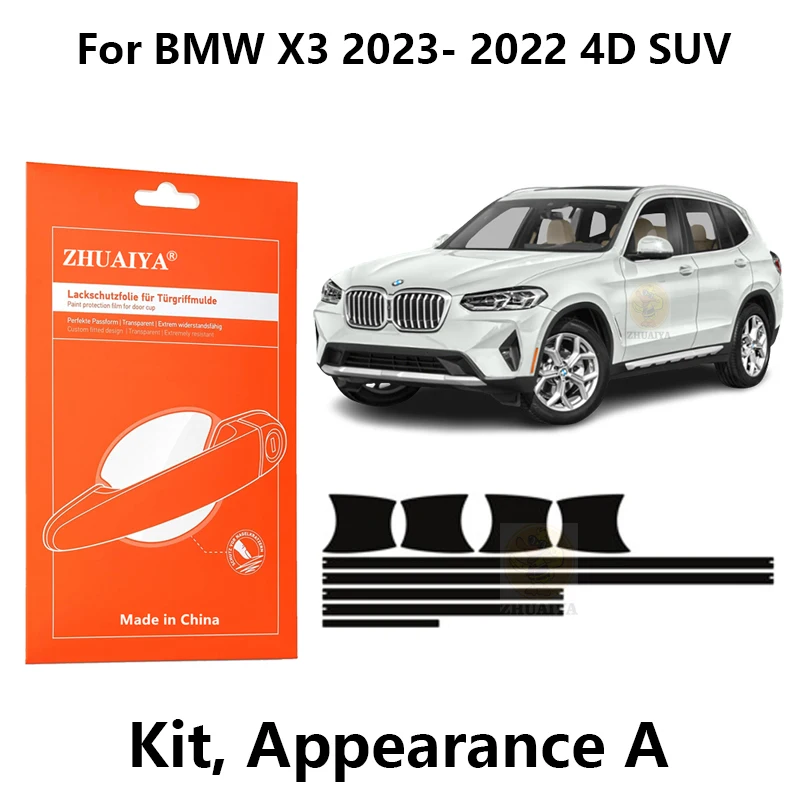 Защитная пленка ZHUAIYA для красок дверной ручки, ТПУ PPF для BMW X3 2023- 2022 4D SUV, автомобильные аксессуары
Защитная пленка ZHUAIYA для красок дверной ручки, ТПУ PPF для BMW X3 2023- 2022 4D SUV, автомобильные аксессуары