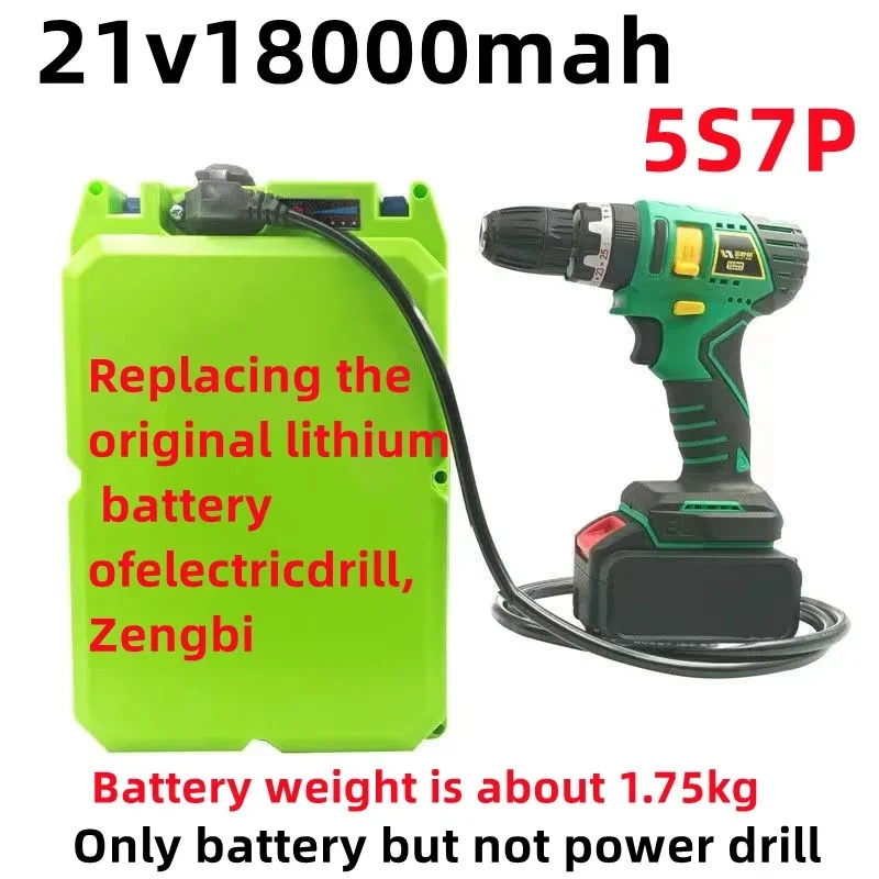 Makita 21V 18650 lithium battery can charge 18000MAH Battery high current high discharge 21 volt screwdriver Replace battery
Makita 21V 18650 lithium battery can charge 18000MAH Battery high current high discharge 21 volt screwdriver Replace battery