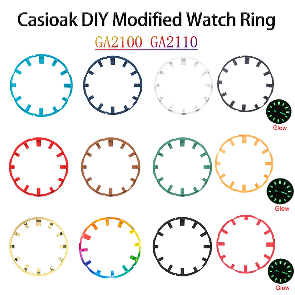 Индекс светящегося несветящегося циферблата для Casioak Ga2110 Ga2100, часовые стрелки, изменение колец, Diy аксессуары для G-Shocak