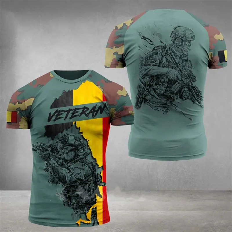 Belgium Flag Army Camouflage Graphic T Shirts Belgian Veteran Military Camo 3D Printed T-Shirt Casual Streetwear Soldier Tops
Belgium Flag Army Camouflage Graphic T Shirts Belgian Veteran Military Camo 3D Printed T-Shirt Casual Streetwear Soldier Tops