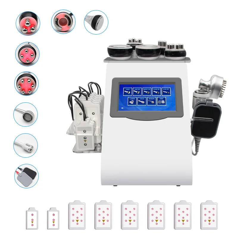 

9IN1 40K RF Vacuum Ultrasonic Cavitation Kim 8 Body Slimming Massager Weight Loss Fat-reducing Lipo Suction Lifting Body Shape