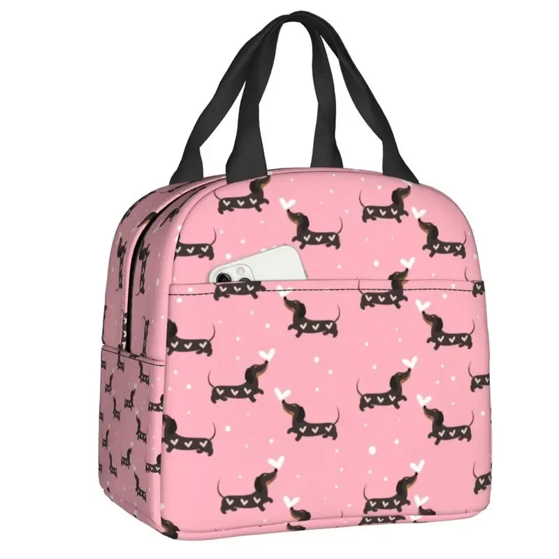 Sausage Dog Insulated Lunch Bags for Women Dachshund Portable Cooler Thermal Bento Box Work School Travel
Sausage Dog Insulated Lunch Bags for Women Dachshund Portable Cooler Thermal Bento Box Work School Travel
