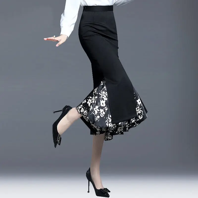 Spring Autumn Sexy Fashion Harajuku Fishtail Skirt Floral Mermaid All Match Hip Wrap Skirt Patchwork High Waist Women's Clothing
Spring Autumn Sexy Fashion Harajuku Fishtail Skirt Floral Mermaid All Match Hip Wrap Skirt Patchwork High Waist Women's Clothing
