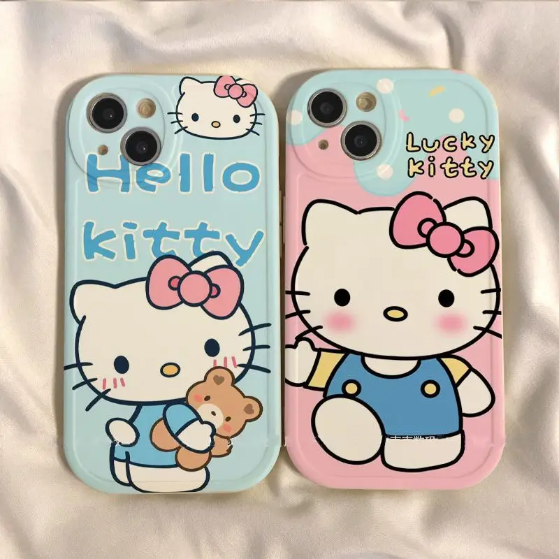 

Новые милые чехлы для телефонов Sanrio Hello Kitty My Melody для IPhone 15 14 13 12 11 Pro Mini Max Plus мультяшный аниме противоударный чехол