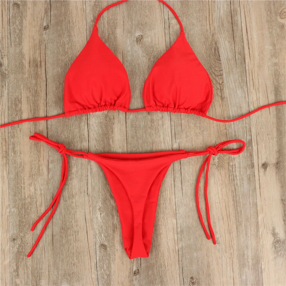Women Thong Bikini Set Side Tie Sexy Swimsuit Bandage Style Brazilian Swimwear Bikini 2022 Woman Solid Color Beach Swimwear
Women Thong Bikini Set Side Tie Sexy Swimsuit Bandage Style Brazilian Swimwear Bikini 2022 Woman Solid Color Beach Swimwear