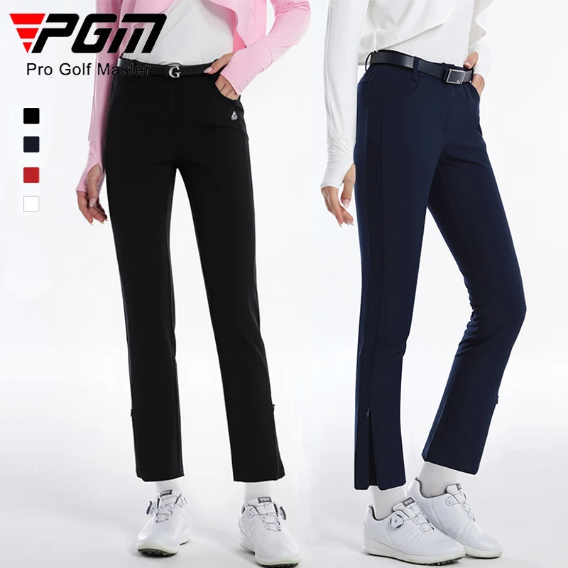 

PGM New Spring Summer Women Golf Pant Zipper Flared Golf/Tennis Pants Ladies Elastic Breathable Trouser Slim Quick Dry Sweatpant