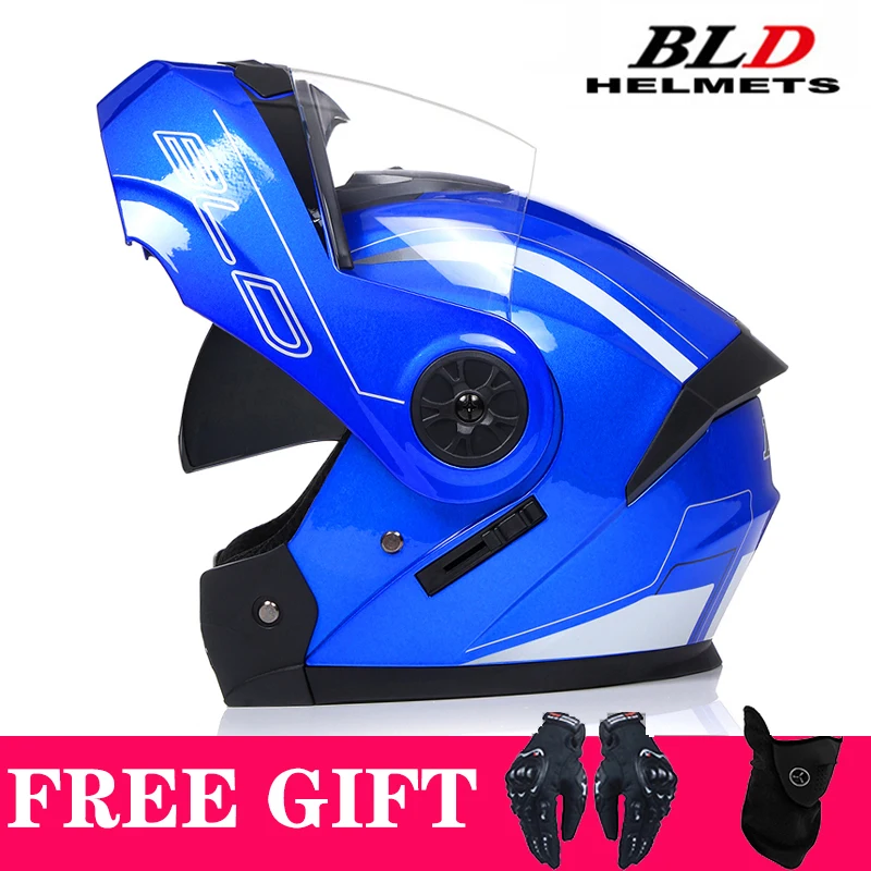 Мотоциклетный шлем на все лицо для мужчин и женщин, модульный, откидной защитный, для мотокросса, гонок под горло, Сертификация ECE