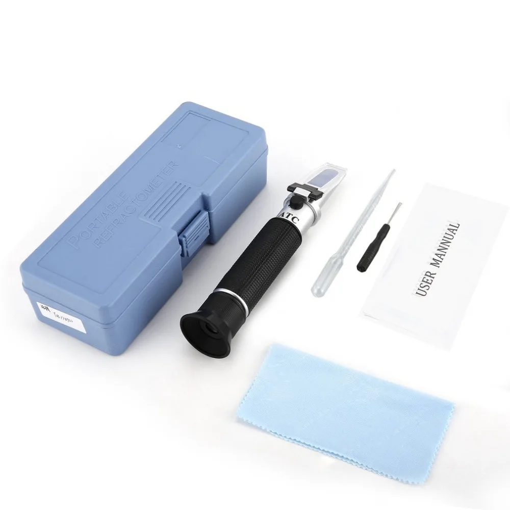 

Handheld Refractometer 0-80% Optical Alcohol Liquor and Spirits Wiskey Vodka Content Meter Mini ATC Measuring Tester