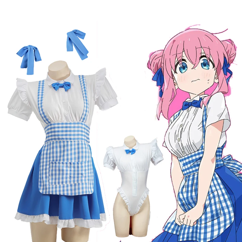 Bocchi The Rock Goto Hitori Cosplay Costume Maid Dress Anime Girl Bule Plaid Apron Ruffle Bodysuit Outfit Sleepwear
Bocchi The Rock Goto Hitori Cosplay Costume Maid Dress Anime Girl Bule Plaid Apron Ruffle Bodysuit Outfit Sleepwear